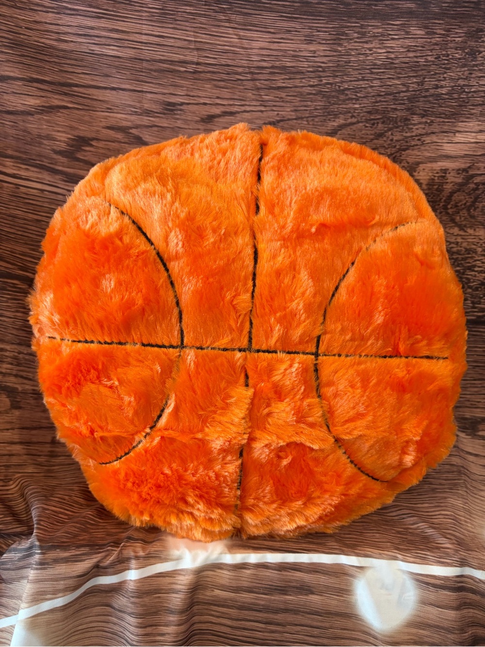 Plush Orange Basketball throw pillow  -